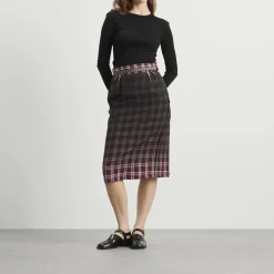 Maison Margiela Check Midi Skirt