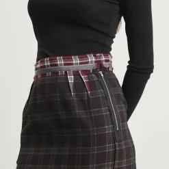 Maison Margiela Check Midi Skirt
