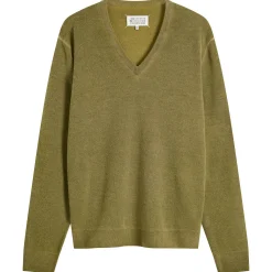 Maison Margiela V Neck Spray Wash Jumper