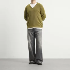 Maison Margiela V Neck Spray Wash Jumper