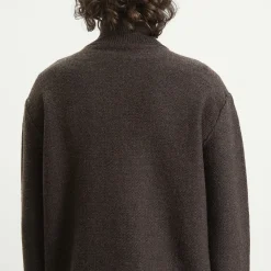 Maison Margiela Wool Distress Half Zip Knit