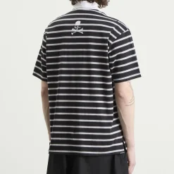 MASTERMIND WORLD Fine Gauge Stripe Ss Rugby Shirt