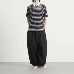 MASTERMIND WORLD Fine Gauge Stripe Ss Rugby Shirt