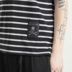 MASTERMIND WORLD Fine Gauge Stripe Ss Rugby Shirt