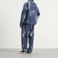 MASTERMIND WORLD Patchwork Jacquard Denim Jacket