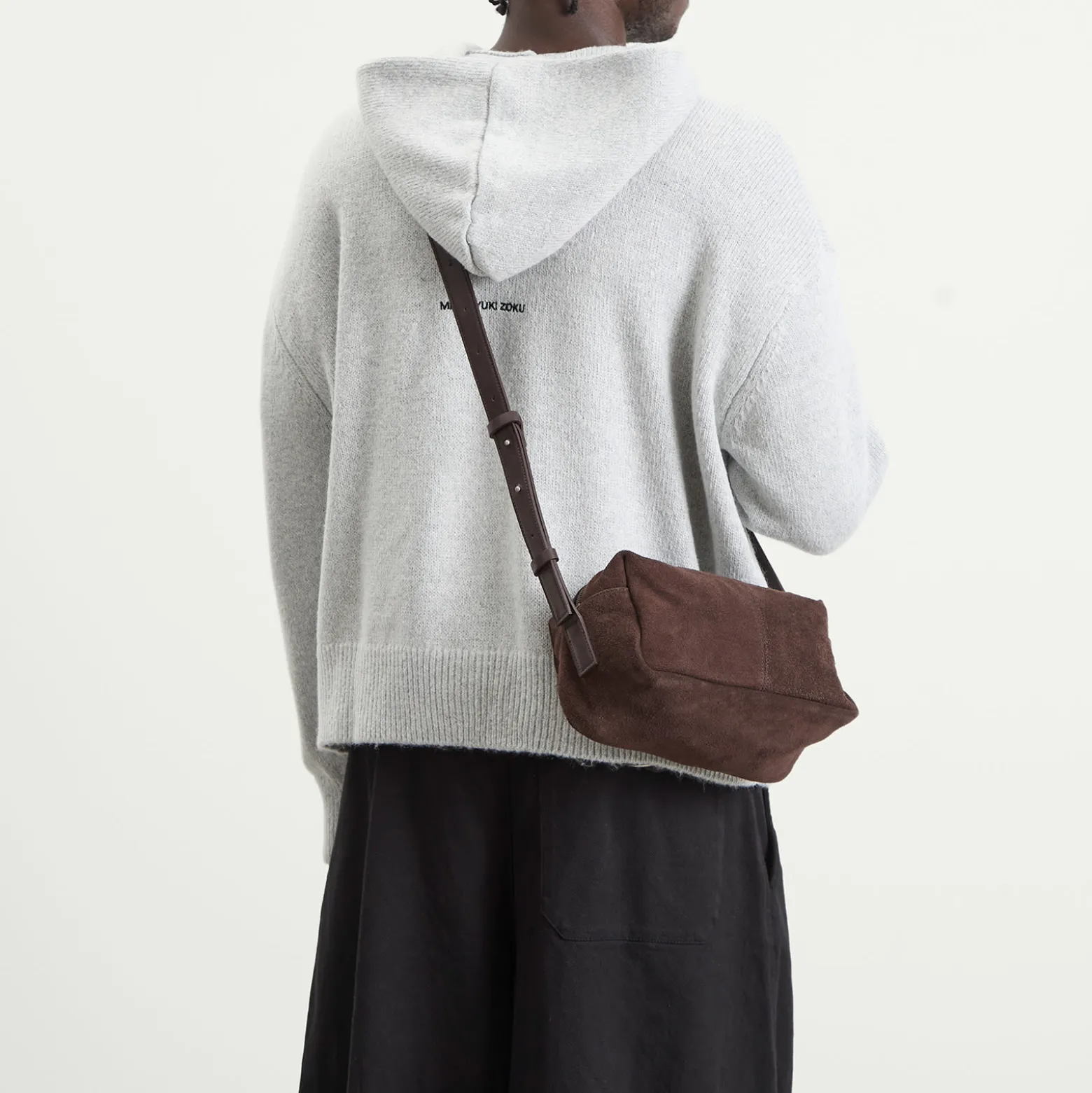 Mazi Untitled Dent Suede Cross Body Bag