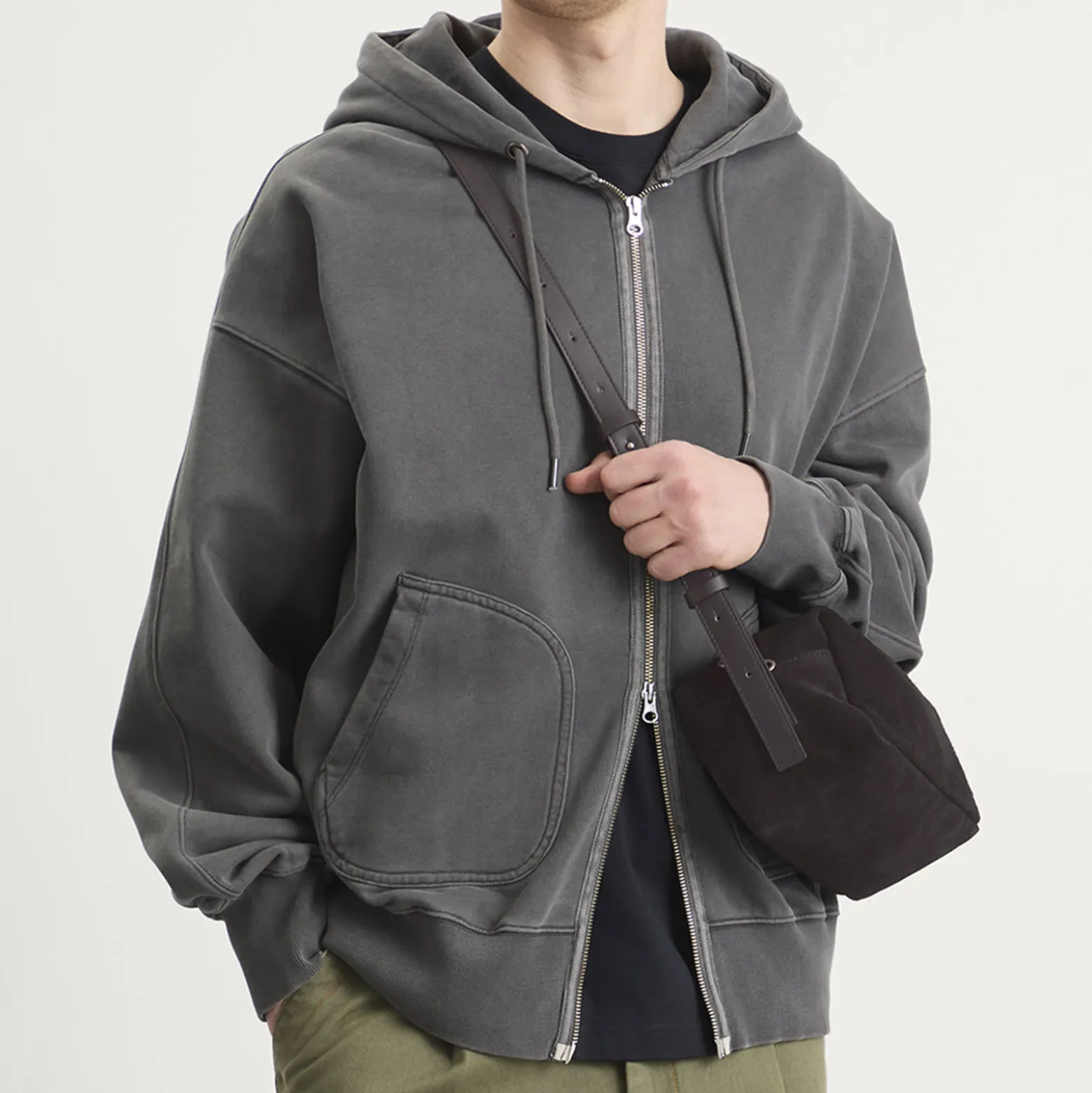 Mazi Untitled Dent Suede Cross Body Bag