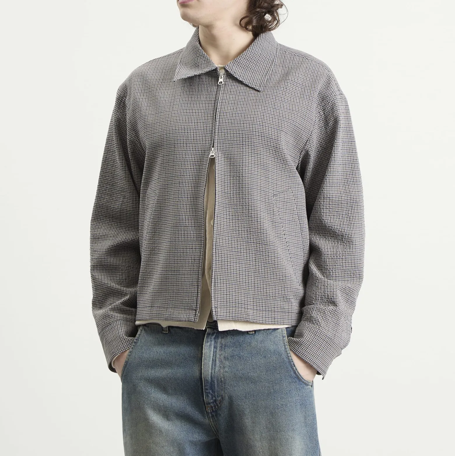 Mfpen Check Cropped Mail Jacket
