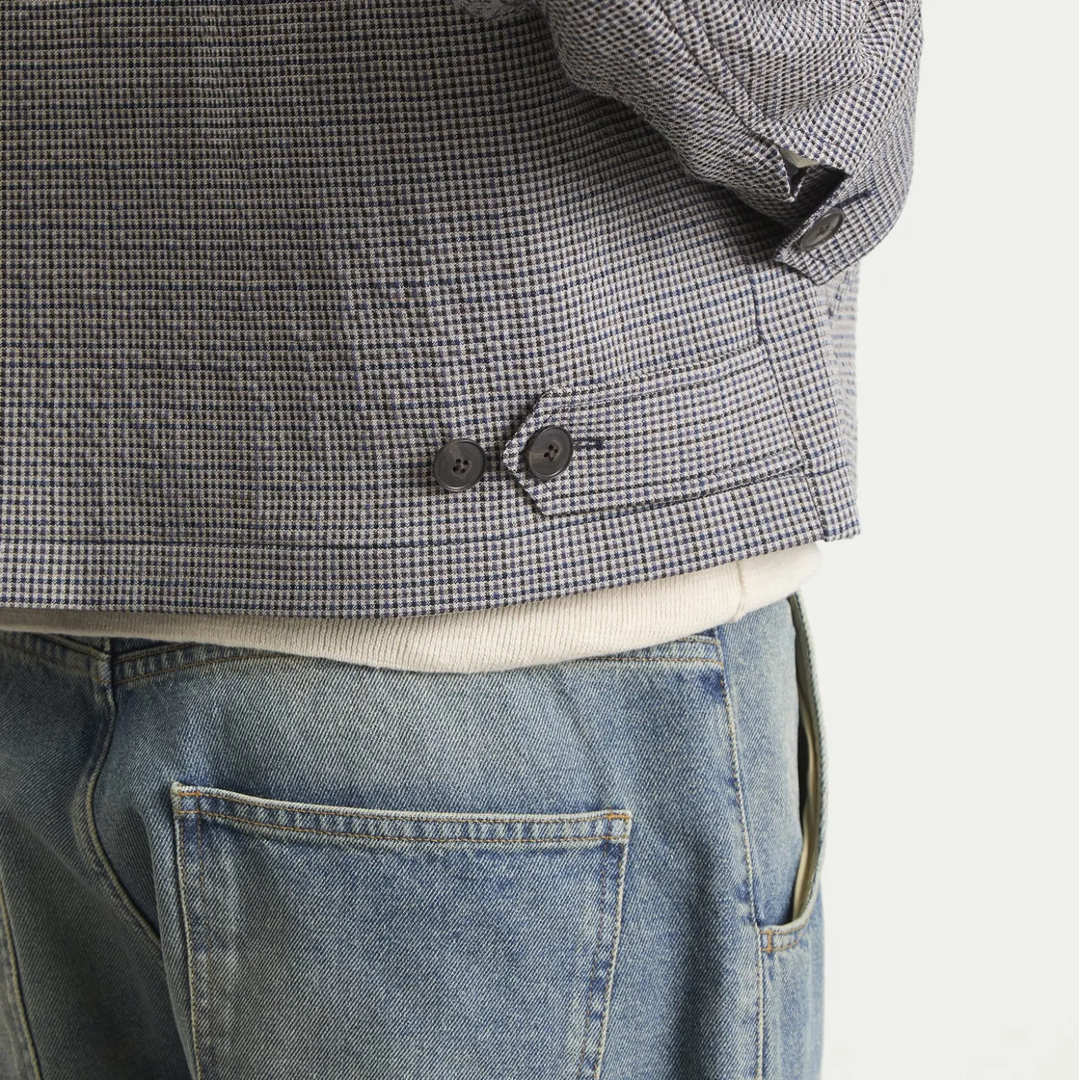 Mfpen Check Cropped Mail Jacket