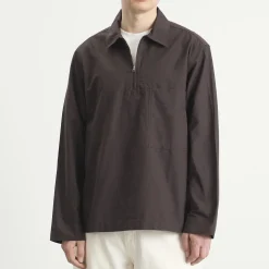 MHL by Margaret Howell Long Sleeve Half Zip Pull On Shirt