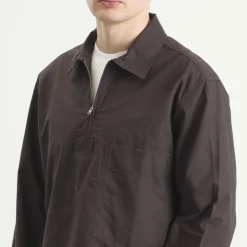 MHL by Margaret Howell Long Sleeve Half Zip Pull On Shirt