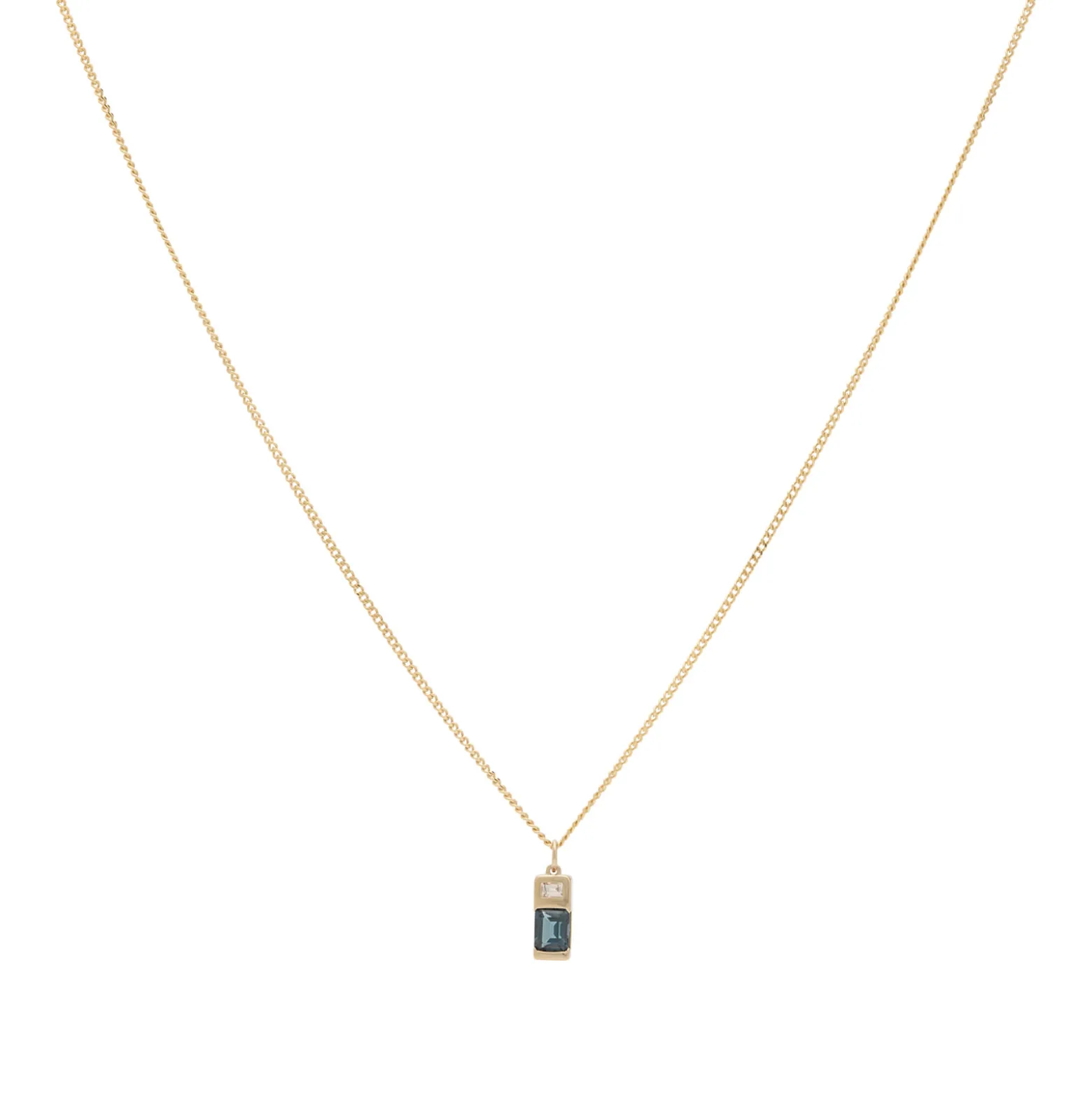 Miansai Everett London Blue Topaz Pendant Necklace