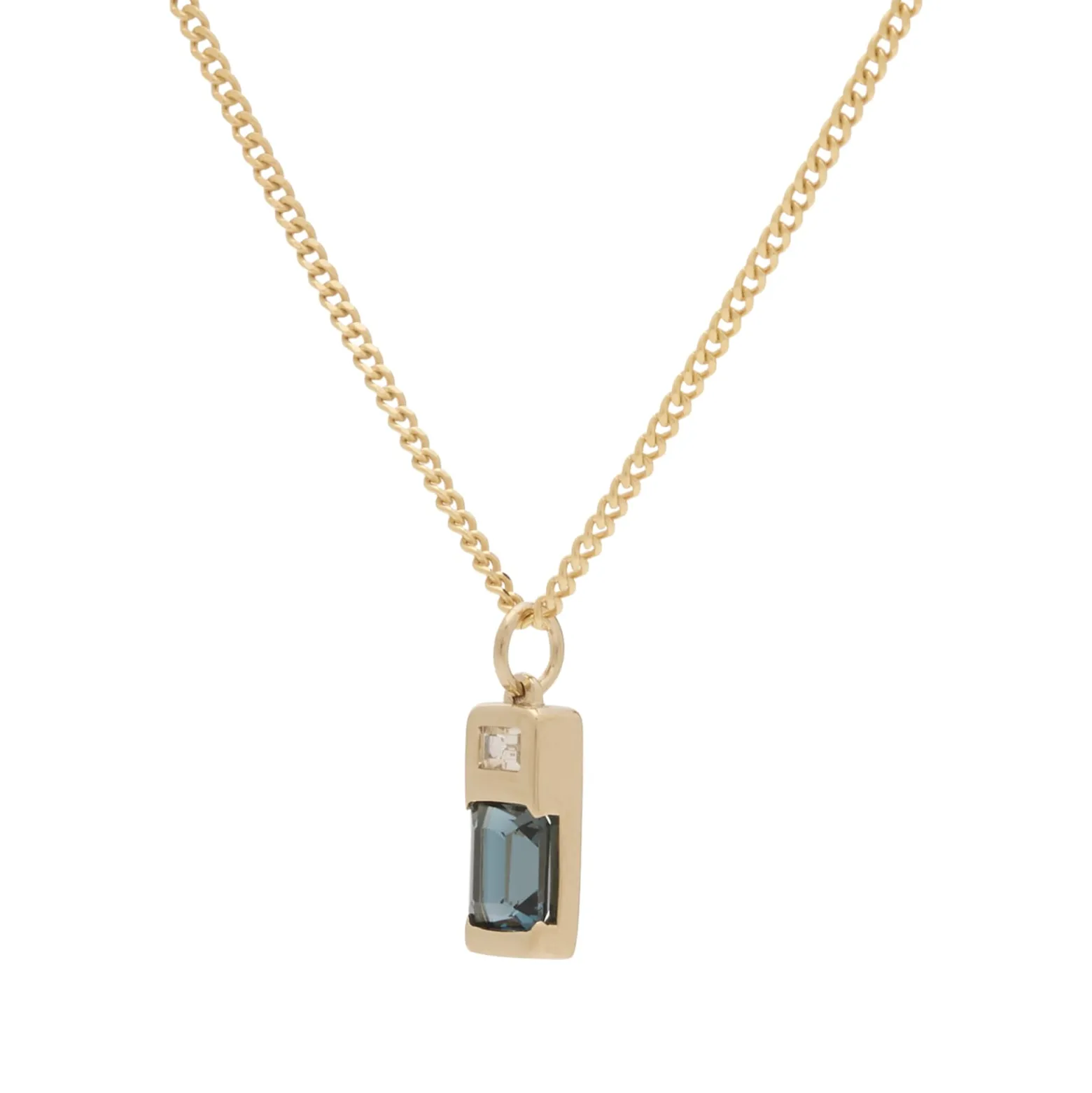 Miansai Everett London Blue Topaz Pendant Necklace