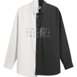 MM6 Maison Margiela Bi-Colour Cotton Numbers Shirt