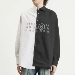 MM6 Maison Margiela Bi-Colour Cotton Numbers Shirt