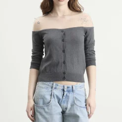 MM6 Maison Margiela Cardigan with Sheer Panel