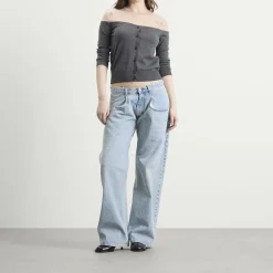 MM6 Maison Margiela Cardigan with Sheer Panel