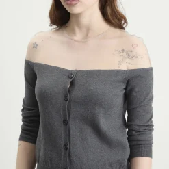 MM6 Maison Margiela Cardigan with Sheer Panel