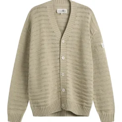 MM6 Maison Margiela Cotton Ribbed Open Weave Cardigan