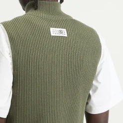 MM6 Maison Margiela Knitted Ribbed Zip Vest