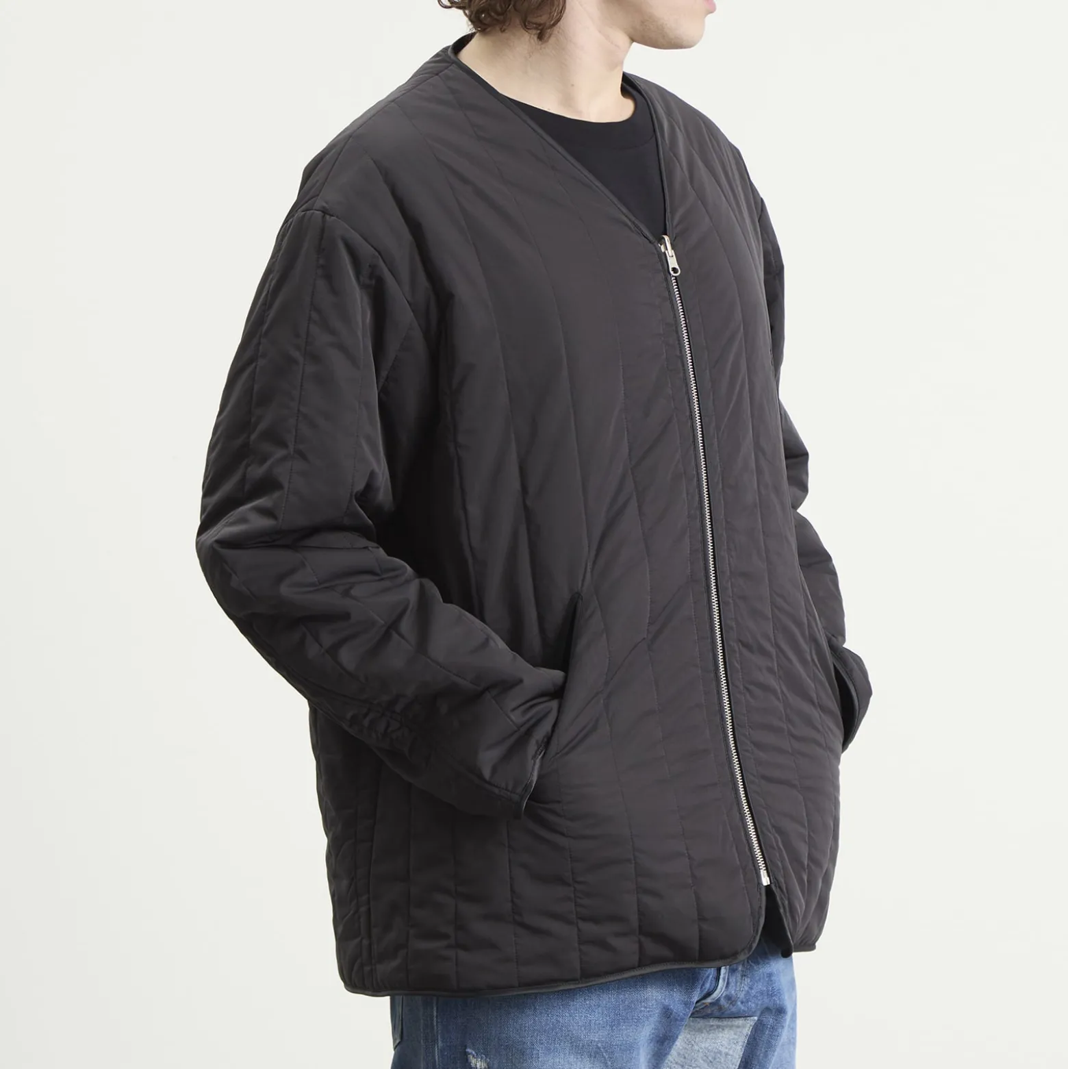 MM6 Maison Margiela Light Padded Collarless Jacket