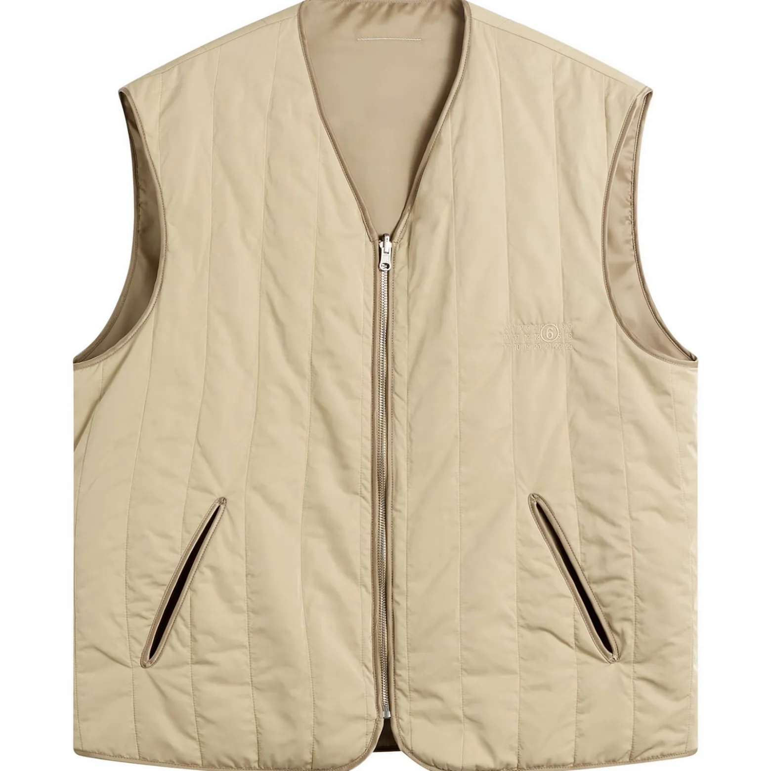 MM6 Maison Margiela Light Padded Collarless Gilet