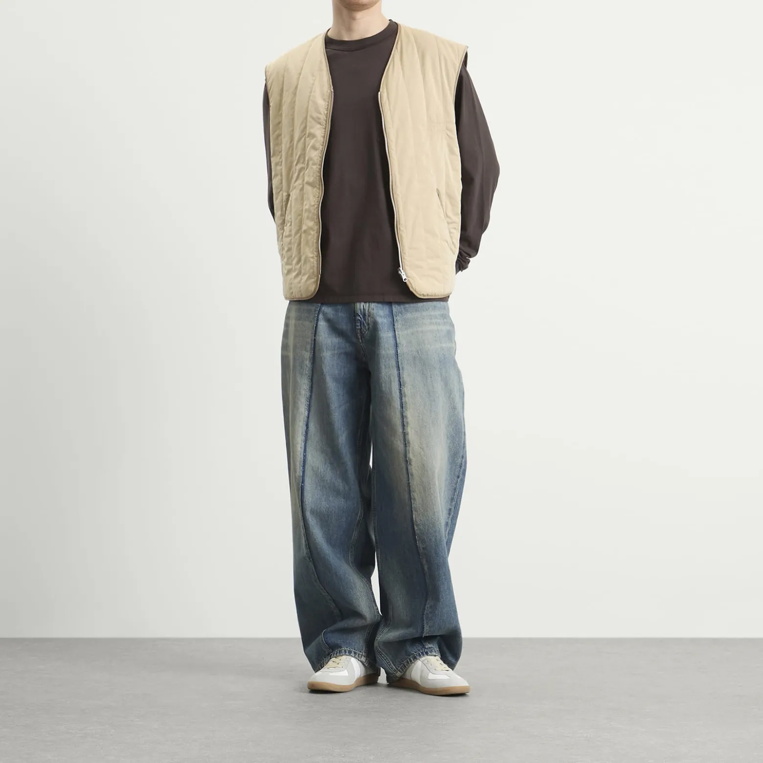 MM6 Maison Margiela Light Padded Collarless Gilet