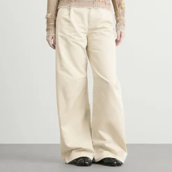 MM6 Maison Margiela Pleat Front Wide Leg Trousers