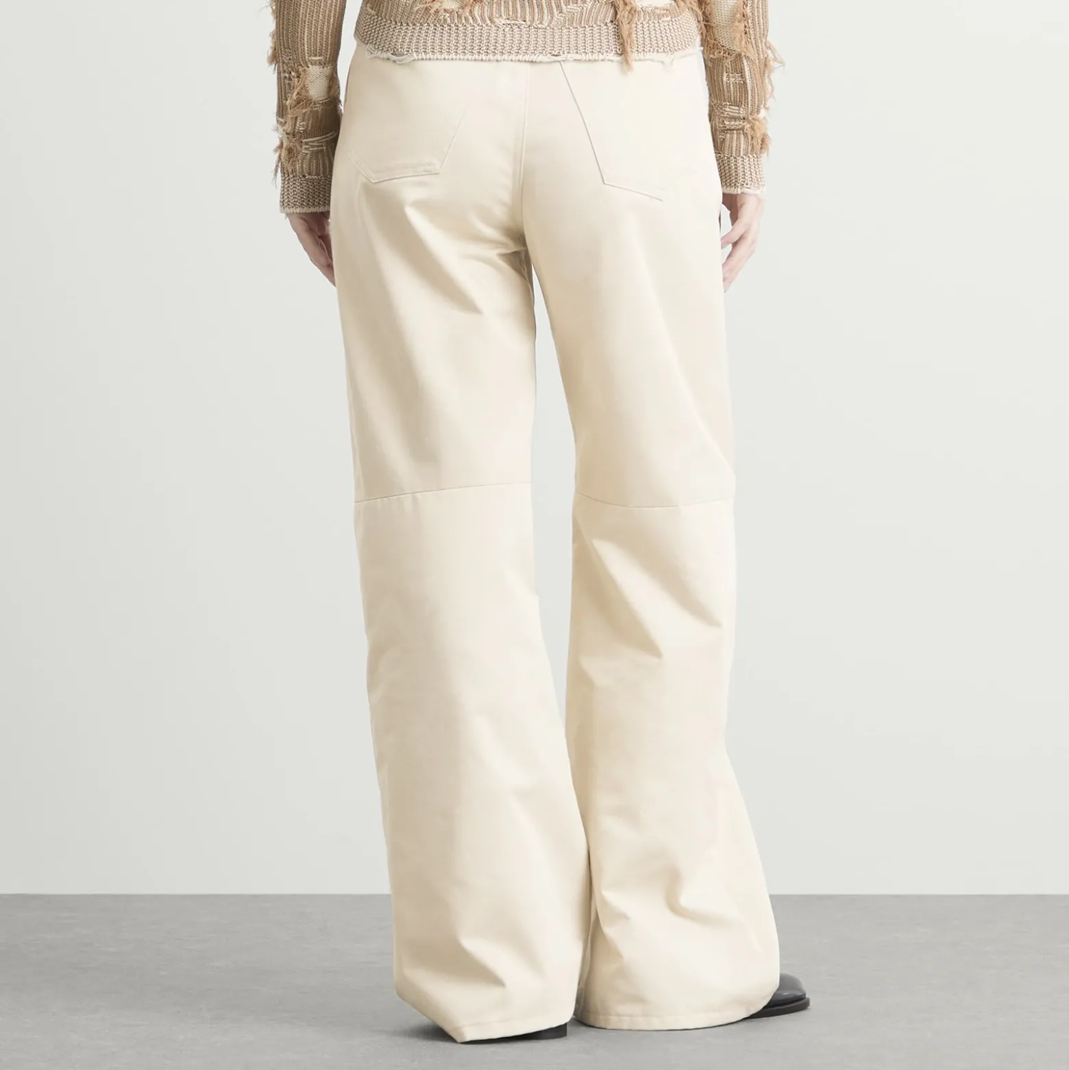 MM6 Maison Margiela Pleat Front Wide Leg Trousers