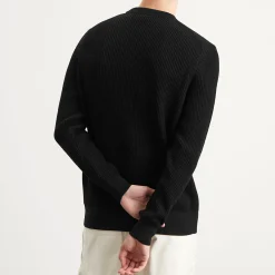 Moncler Cotton Woven Crew Neck Jumper