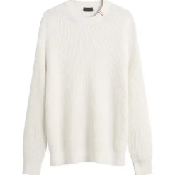 Moncler Cotton Woven Crew Neck Jumper