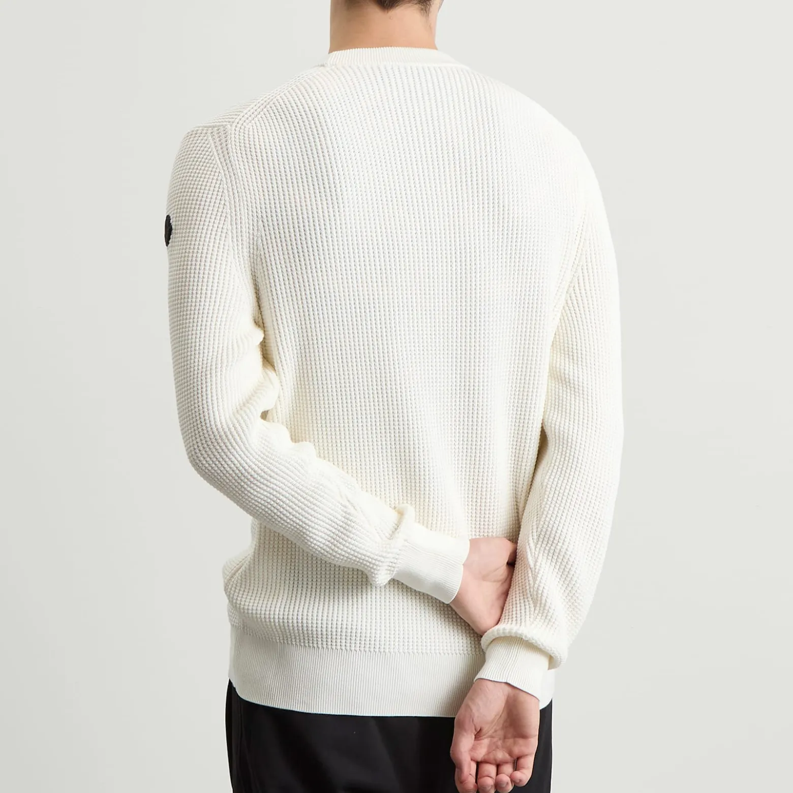 Moncler Cotton Woven Crew Neck Jumper