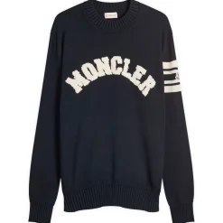 Moncler Logo Crew Neck Cotton Knitwear
