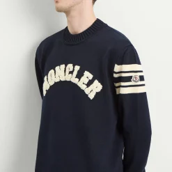 Moncler Logo Crew Neck Cotton Knitwear