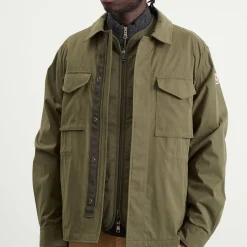 Moncler Roquille Brushed Cotton Shirt Jacket