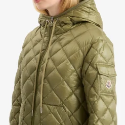 Moncler Shiny Quilted Hood Overshirt