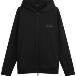 Moncler Stripe Logo Zip Up Hoodie