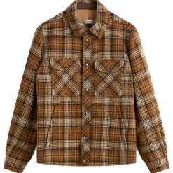 Moncler Stud Button Check Overshirt