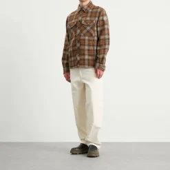 Moncler Stud Button Check Overshirt