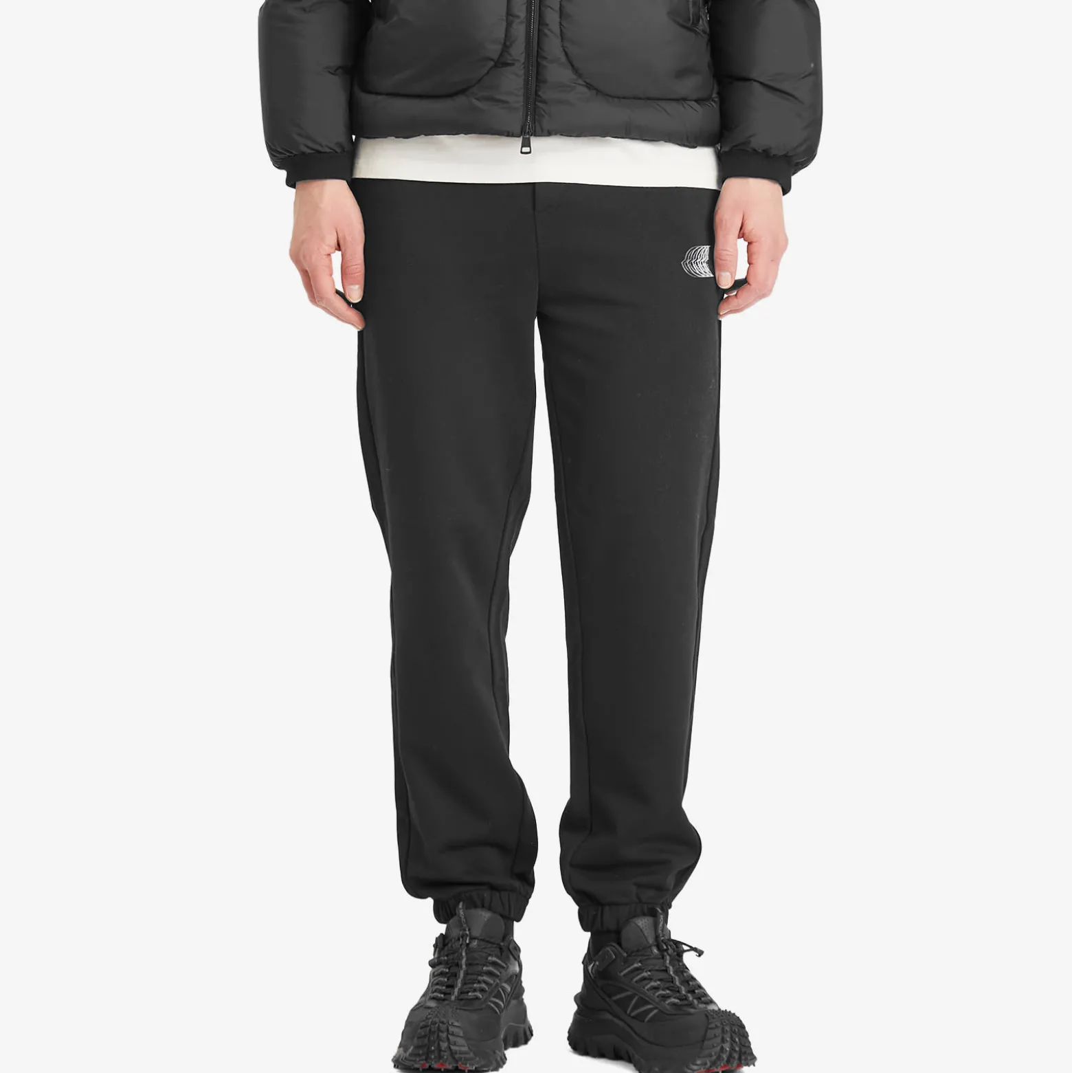 Moncler Swoosh Logo Cotton Sweat Pants