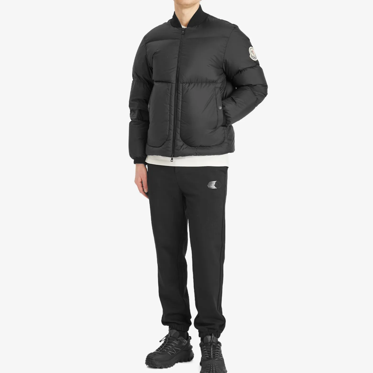 Moncler Swoosh Logo Cotton Sweat Pants