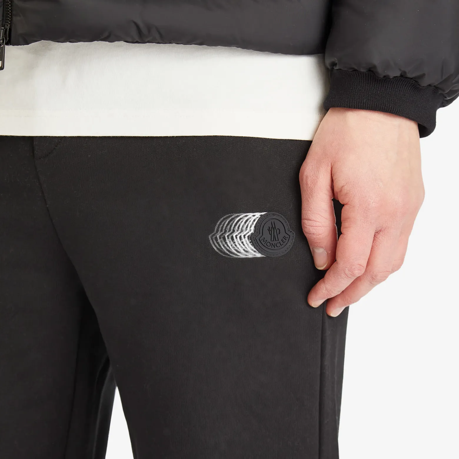 Moncler Swoosh Logo Cotton Sweat Pants