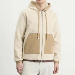 Moncler Teddy Fleece Zip Up Hooded Fleece