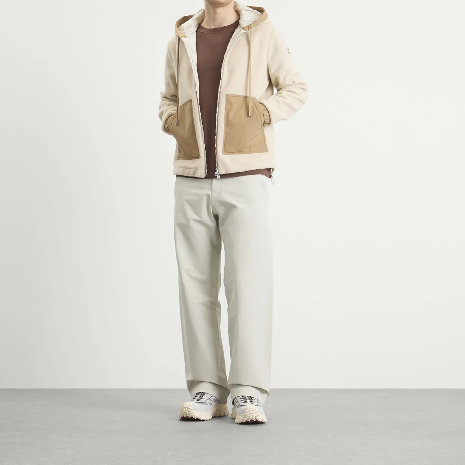 Moncler Teddy Fleece Zip Up Hooded Fleece
