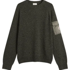 Moncler Wool Cashmere Mouline Crew Neck Jumper