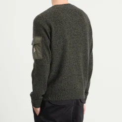 Moncler Wool Cashmere Mouline Crew Neck Jumper