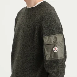 Moncler Wool Cashmere Mouline Crew Neck Jumper