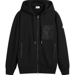Moncler Zip Through Patch Hoodie