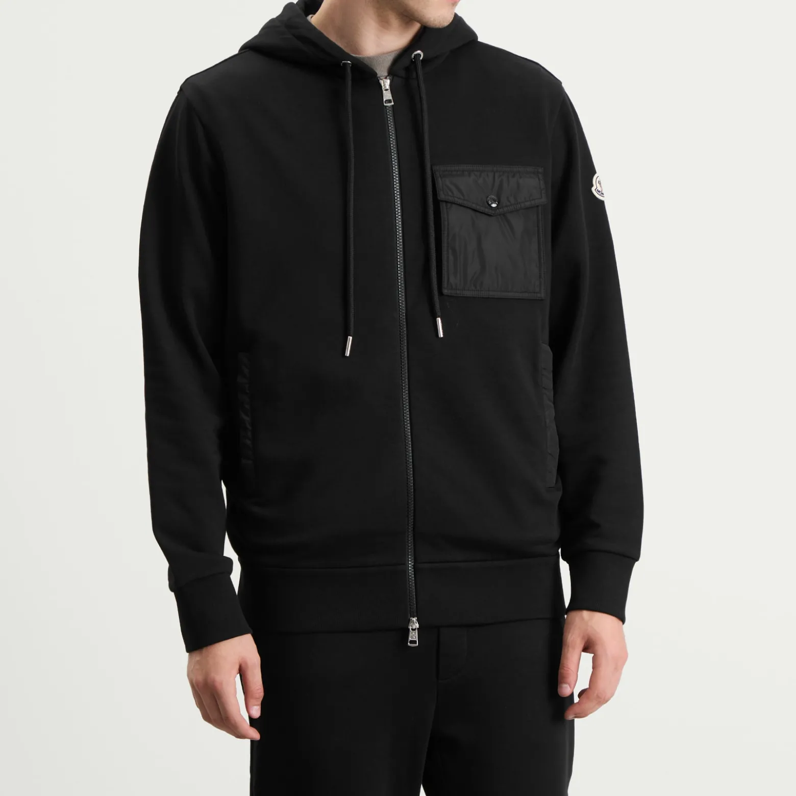 Moncler Zip Through Patch Hoodie