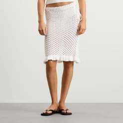 My Mum Made It Lace Knit Midi Skirt